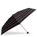 Mini parapluie manuel Isotoner X-tra Sec 09137-RSO Rayure Solar ouvert