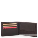 Porte-cartes et billets italien Grace en cuir 94499 C couleur Châtaigne, ouvert