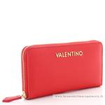 Grand portefeuille zippé Valentino Bags Divina VPS1R4155G 003 couleur rouge foncé vue de profil