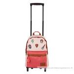 Trolley sac à dos L Tann's Adriana patchs Mexique 73141 couleur Rose Corail, vue de face