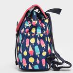 Sac à dos Caméléon Retro 25 cm RET-SD25 71X couleur  Navy Ice Cream vue de côté