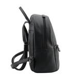 Mini sac à dos Francinel zippé Tiana 22328 NR couleur noir , vue de profil