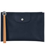 Grande pochette plate zippée Longchamp 
10208HYQ 556 couleur Navy, vue de face