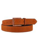 Ceinture Serge Blanco réversible en cuir avec 2 boucles 	MT12225A 890 couleur noir/cognac