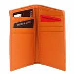 Porte-cartes Arthur & Aston Joy en cuir 2319-119 B Marron, ouvert