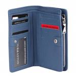 Porte-monnaie et cartes Arthur & Aston Joy en cuir 2319-155 D Bleu, ouvert