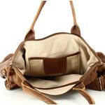 Sac boston Biba porté main Franklin FRA1L CUERO couleur cognac, ouvert