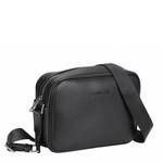 Sac porté travers Arthur et Aston horizontal Nelson doublure polyester 2312-04-A couleur noir, vue de côté