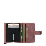 Porte-cartes Secrid Miniwallet Vintage cuir effet vieilli Mauve rangements supplémentaires intérieurs