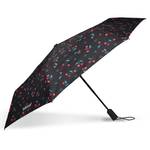 Parapluie automatique petit prix Isotoner 09397 09397 DCP couleur Pois Cerise Rose, ouvert