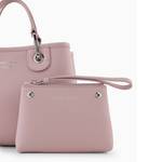 Petit sac cabas Emporio Armani MyEA Bag avec imprimé cerf Y3D166YFO5E 80569 80700 couleur rose, vue de près
