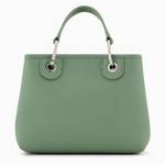 Petit sac cabas Emporio Armani MyEA Bag avec imprimé cerf Y3D166YFO5E 80701couleur vert clair, vue de dos