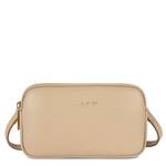 Pochette double Lancaster zippé Dune 129-30 BE/FO
 couleur beige foncé, vue de face