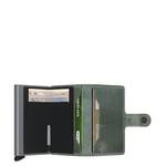 Porte-cartes Secrid Miniwallet Vintage cuir effet vieilli MV SAGE (vert sauge) intérieur