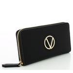 Grand portefeuille zippé Valentino femme VPS7QS155 001 couleur Noir, vue de profil