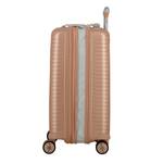 Valise 4 roues extensible Jump Évaé 70/83 L EV24 couleur Rose, vue de côté