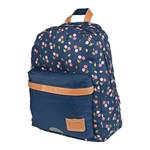 Sac à dos simple M  Tann's Alexa motifs cerises 62242 couleur bleu rose, vue de côté