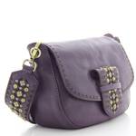 Sac bandoulière en cuir BIBA Cody COD1L couleur MORADO, vue de profil