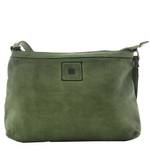 Sac plat zippé à bandoulière Biba Boston BT16  VE/CL couleur vert clair, vue de face