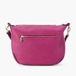 Sac porté épaule lollipops effet grainé Ogaki S269501 F0DX couleur fuchsia, vue de dos