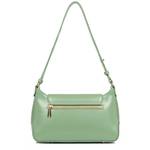 Sac baguette à rabat avec fermoir Lancaster Suave Evenly 480-026-JA/AN, couleur jade antic, vue de dos