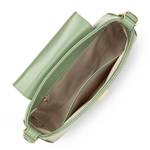 Sac baguette à rabat avec fermoir Lancaster Suave Evenly 480-026-JA/AN, couleur jade antic, ouvert