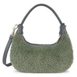 Sac hobo effet polaire Lancaster Aura polaire 518-021-JA/AN couleur jade antic, vue de dos