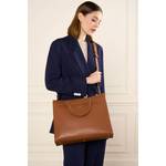 Grand sac cabas L Foulonné Double Lancaster 470-72 CAMEL couleur Camel, porté