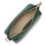 Sac trotteur zippé Lancaster Milano Ana 547-100-VE/FO, couleur vert foncé, ouvert