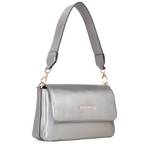 Sac porté bandoulière Valentino bags  à rabat avec micro clous Naif Re VBS8AE09 279 couleur gris, vue de profil