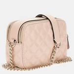 Sac à bandoulière Guess double compartiment Giully HWQG8748140LBG couleur rose clair, vue de côté