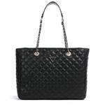 Sac cabas Guess chainé zippé Giully HWQG874823BLA couleur noir, vue de face