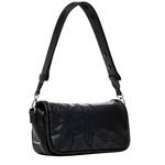 Sac porté épaule Desigual imprimé floral Keller Gales 24WAXP17 2000 couleur noir, vue de côté