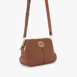 Sac multi-poches bandoulière  effet grainé Lollipops Osani S270158 K0DX, couleur camel, vue de profil