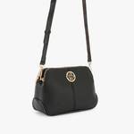 Sac multi-poches bandoulière  effet grainé Lollipops Osani S270158 N0DX, couleur noir, vue de profil