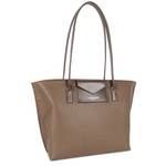 Petit sac cabas poche enveloppe  Lancaster Maya 517-29- TAUPE couleur taupe, vue de profil