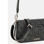 Mini sac d'épaule Guess imprimé logo 4g  eco mietta HWESG951320 CGK couleur noir multi, vue de près