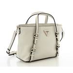 Sac porté main/ bandoulière mini effet grainé Guess Levia HWBS8501760 STO, couleur beige, vue de profil