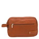 Trousse de toilette Arthur & Aston 1978-15-B couleur cognac vue de face