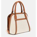 Sac porté main Guess charm logotypé Sebina  HWAG9524060 NRC  couleur beige multi, vue de profil