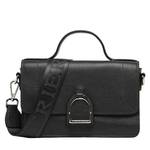 Sac bandoulière Etrier S en cuir Altesse EALT048S 028 couleur noir, vue de face