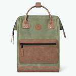 Sac à dos Cabaïa Medium ADV M COTON NICOSIE couleur vert vue de dos avec pochette