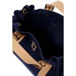 Sac porté main Gerard Darel Le 18H en toile canvas S67Z4502115, couleur Marine/Tan, ouvert