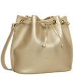 Sac seau Lancaster effet grainé M Alba Double 470-8-CH/NU
 , couleur champagne in nude, vue de profil