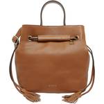 Sac bourse Etrier effet cuir grainé S Tradition ETRA004S 709111 couleur camel, vue de face