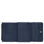 Portefeuille rabat compact Longchamp Le Foulonné 30000021556 Navy vue intérieure avec bouton pression