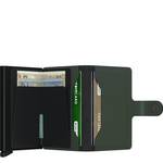 Porte-cartes Miniwallet Matte Secrid MM Green Black ouvert